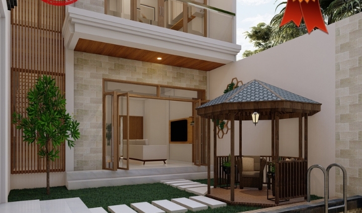 halaman belakang hotel minimalis