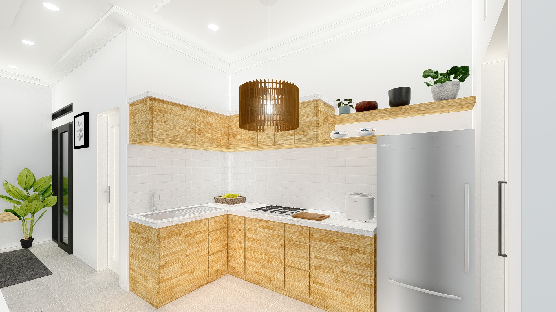 contoh gambar kitchen set sederhana