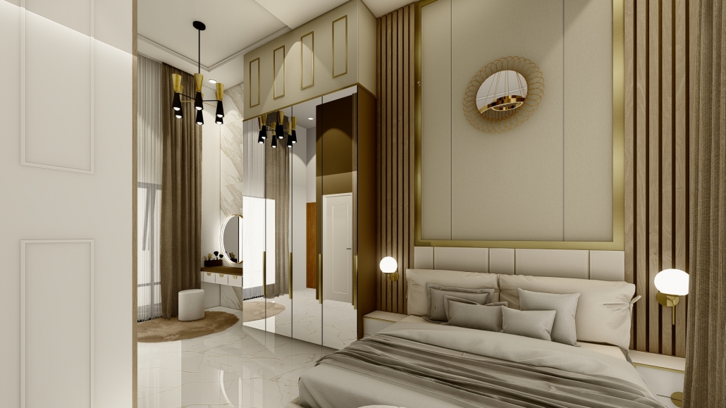 desain rumah L penuh cahaya