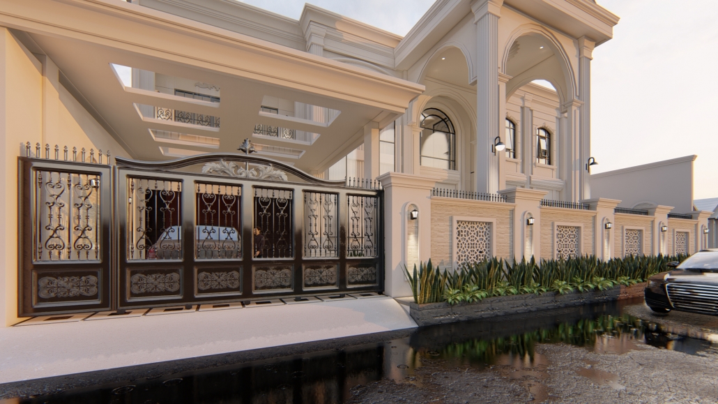 desain rumah mediterania 1 lantai