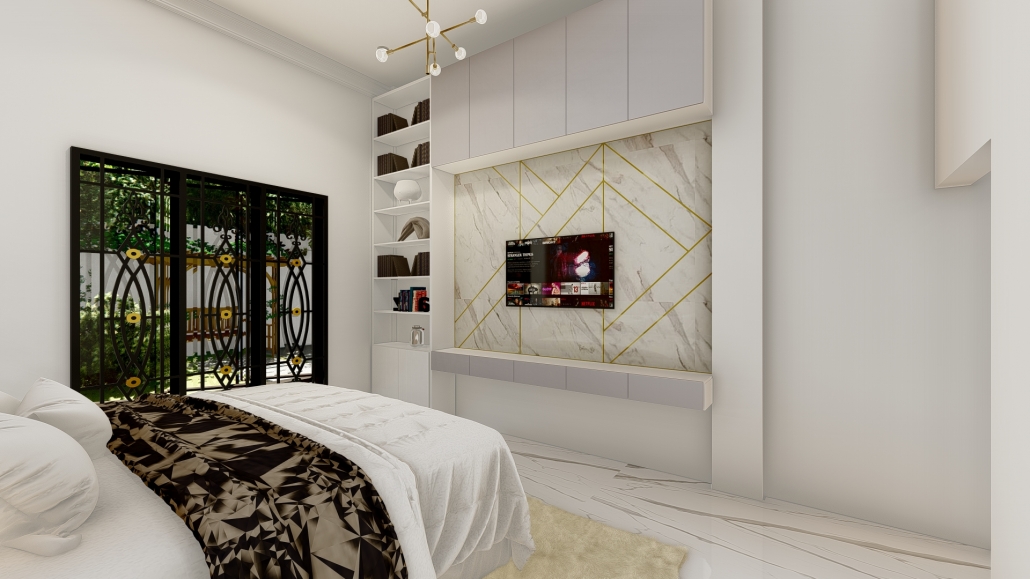 Jasa Renovasi Kamar Dengan Backdrop TV Yang Cantik di Pematang Siantar