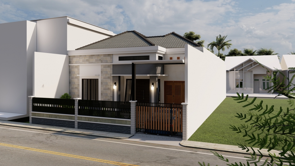 Desain Rumah Minimalis Memanjang ke Belakang