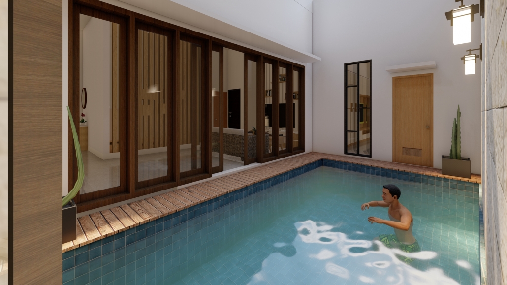 rumah ada kolam renang