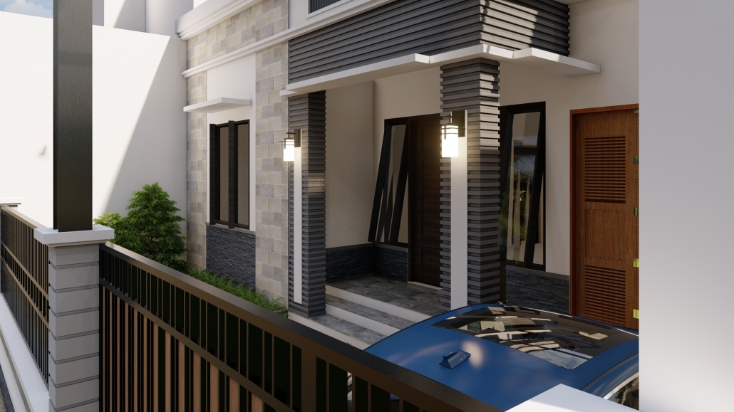 Jasa Desain Rumah Minimalis 6x9 Tampak Depan