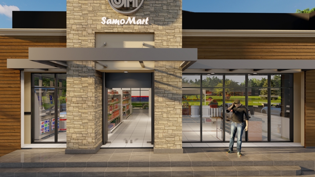 desain supermarket mewah