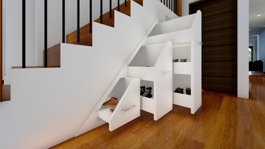 lemari bawah tangga minimalis