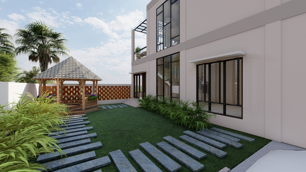 rumah villa modern ala Bali