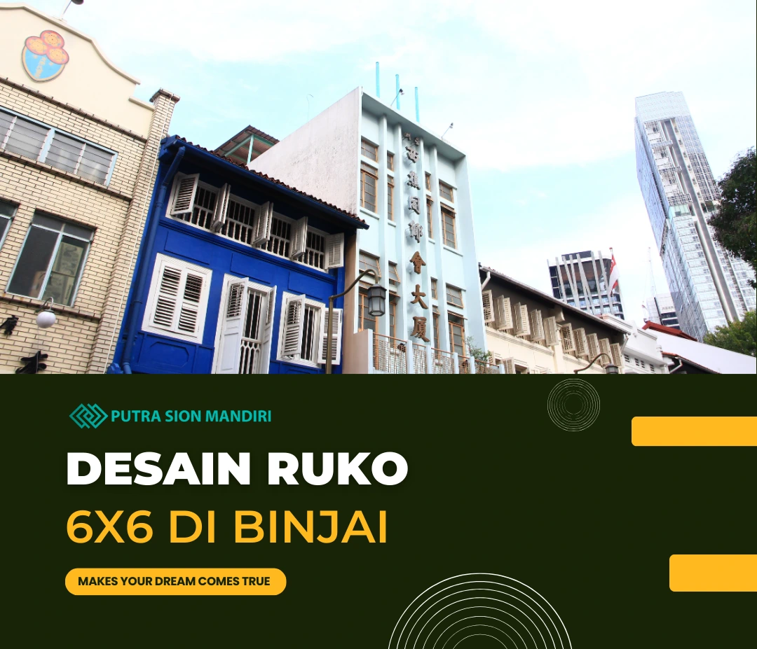 desain ruko 6x6 di binjai