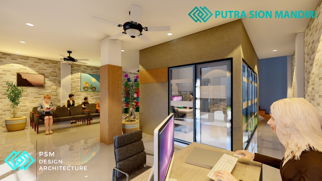 lobby kontemporer rumah sakit