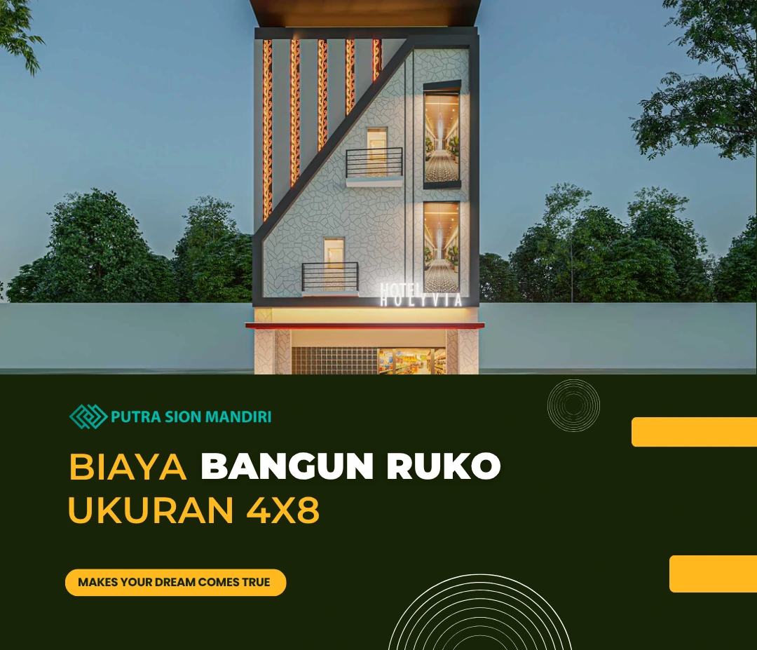 biaya bangun ruko ukuran 4x8