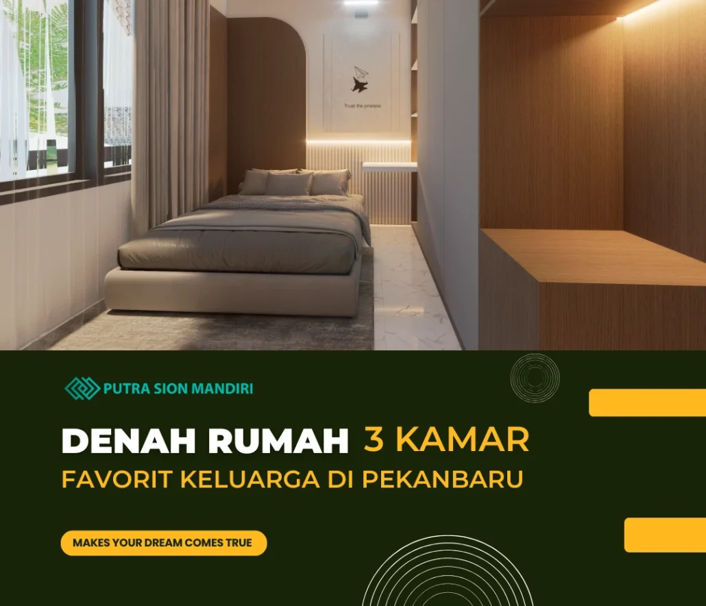 denah rumah 3 kamar di pekanbaru