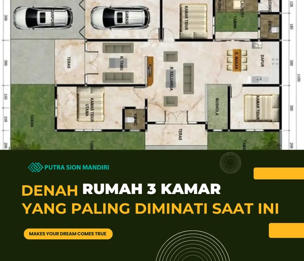 Denag rumah 3 kamar